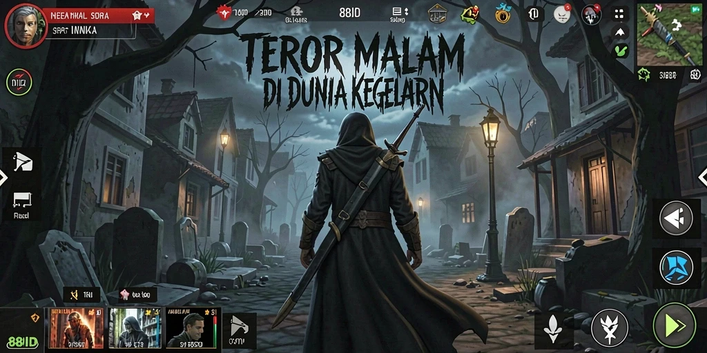 Screenshot gameplay 88ID yang menampilkan kegelapan dan ketegangan.