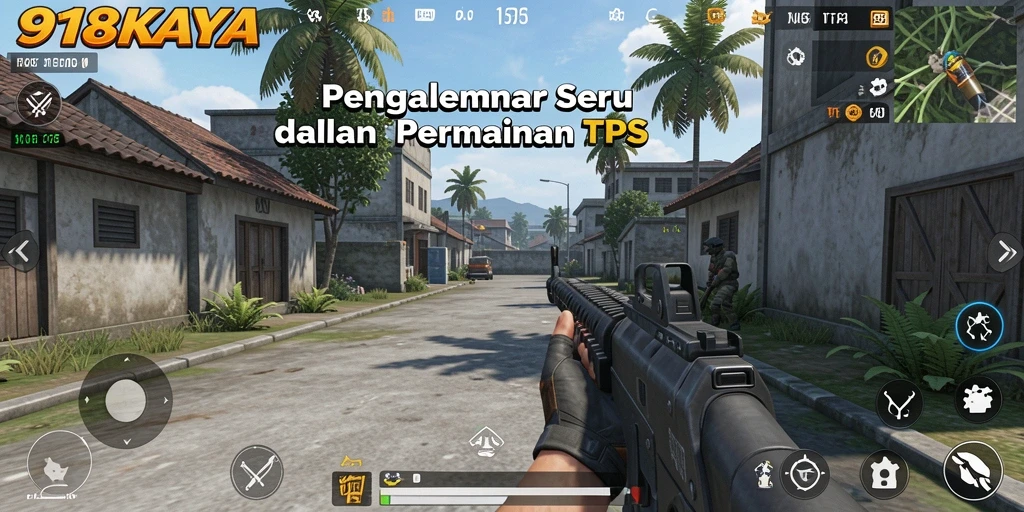 Tampilan gameplay menegangkan dari 918KAYA dengan aksi TPS yang seru.