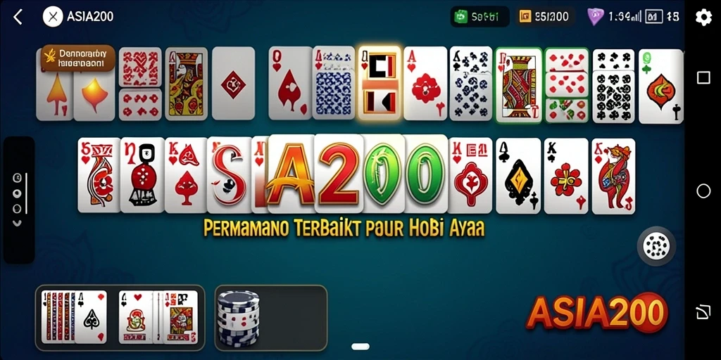 Screenshot utama ASIA200 menunjukkan gameplay seru permainan Domino.