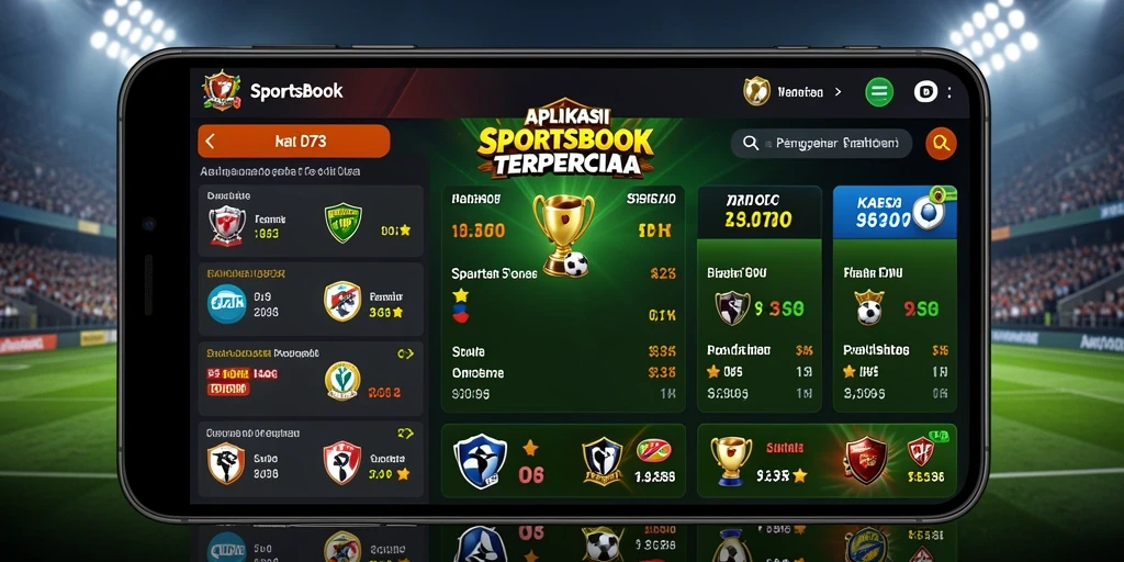 Tampilan gameplay D73 yang menampilkan berbagai pilihan taruhan olahraga.