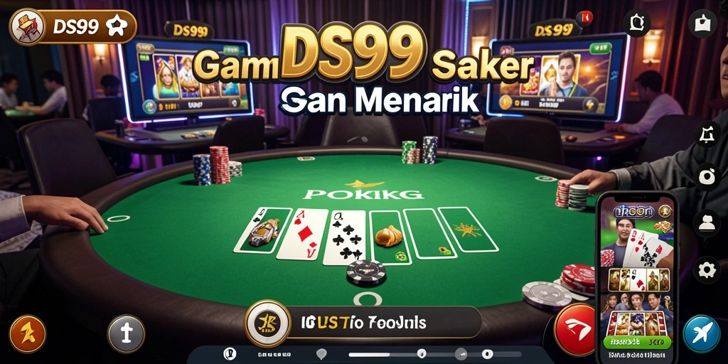 Tampilan gameplay Poker seru dan interaktif di DS99.