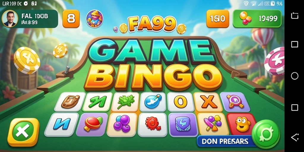 Screenshot gameplay FA99 menampilkan suasana seru saat bermain Bingo.