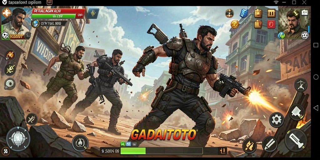Tampilan menegangkan dari gameplay GADAITOTO dengan aksi yang intens.