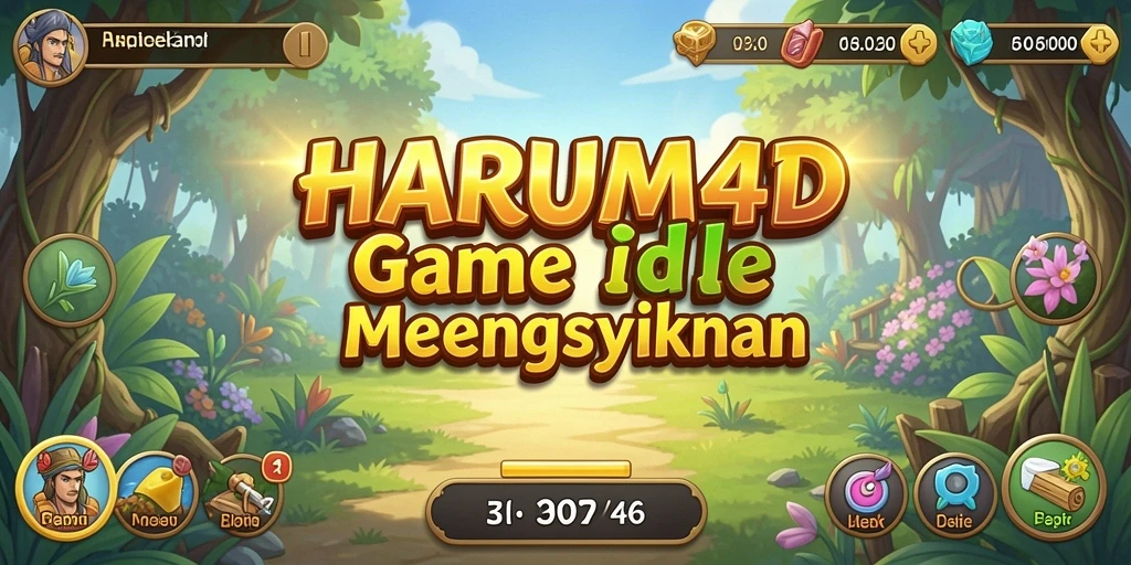 Screenshot menunjukkan gameplay HARUM4D dengan elemen Idle yang menarik.