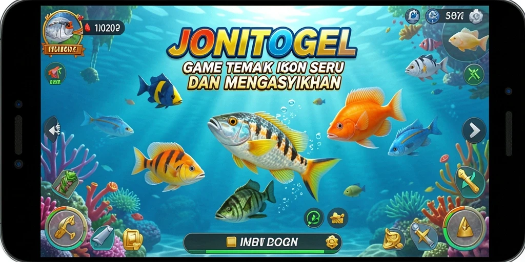 Tampilan menarik dari gameplay Tembak Ikan JONITOGEL.