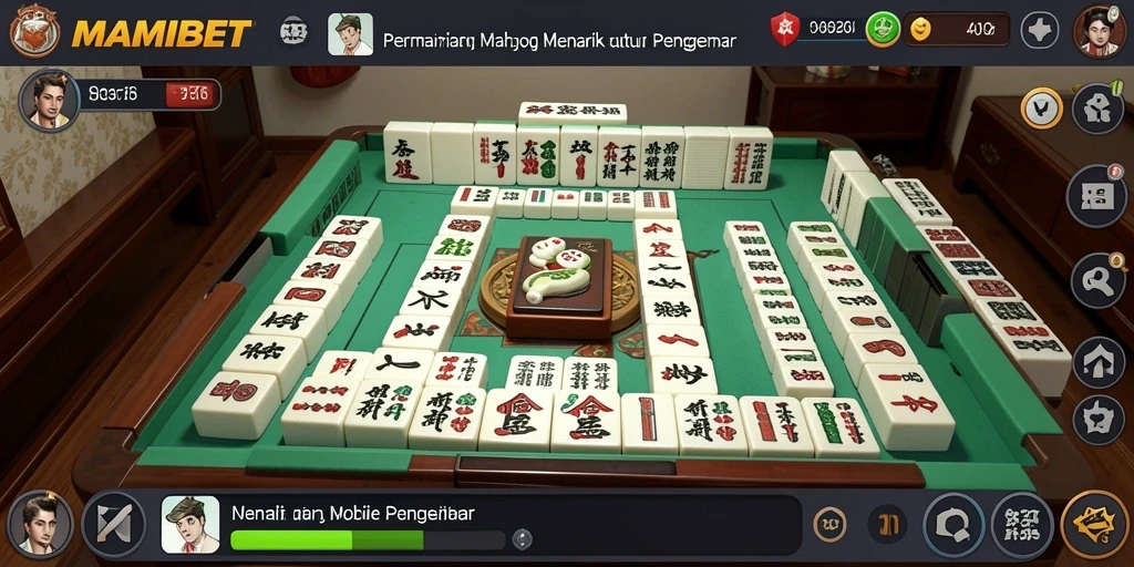 Screenshot MAMIBET menampilkan pemain menikmati Mahjong dengan teman-teman.