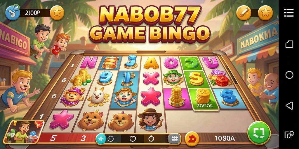 Tampilan gameplay NABOB77 saat seru bermain Bingo.