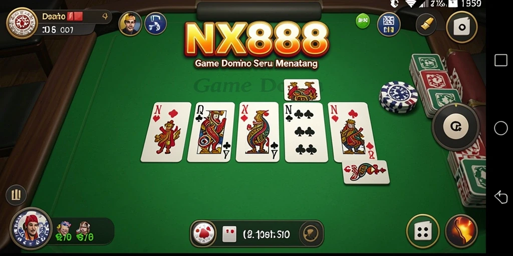 Tampilan gameplay Domino yang menarik dan interaktif.