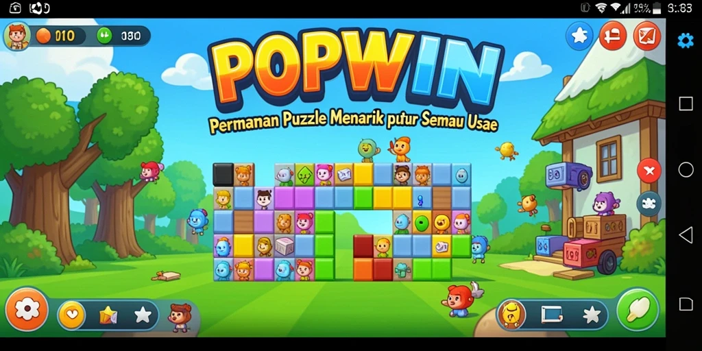 Tampilan gameplay menarik dari POPWIN dalam genre Puzzle.