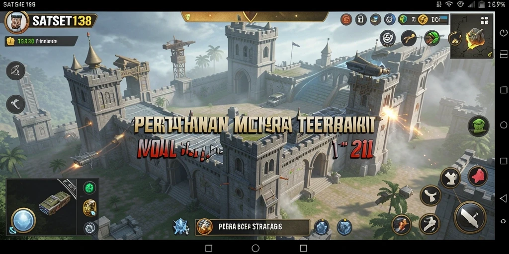 Tampilan gameplay <strong>SATSET138</strong> yang mendebarkan dalam mode Tower Defense.